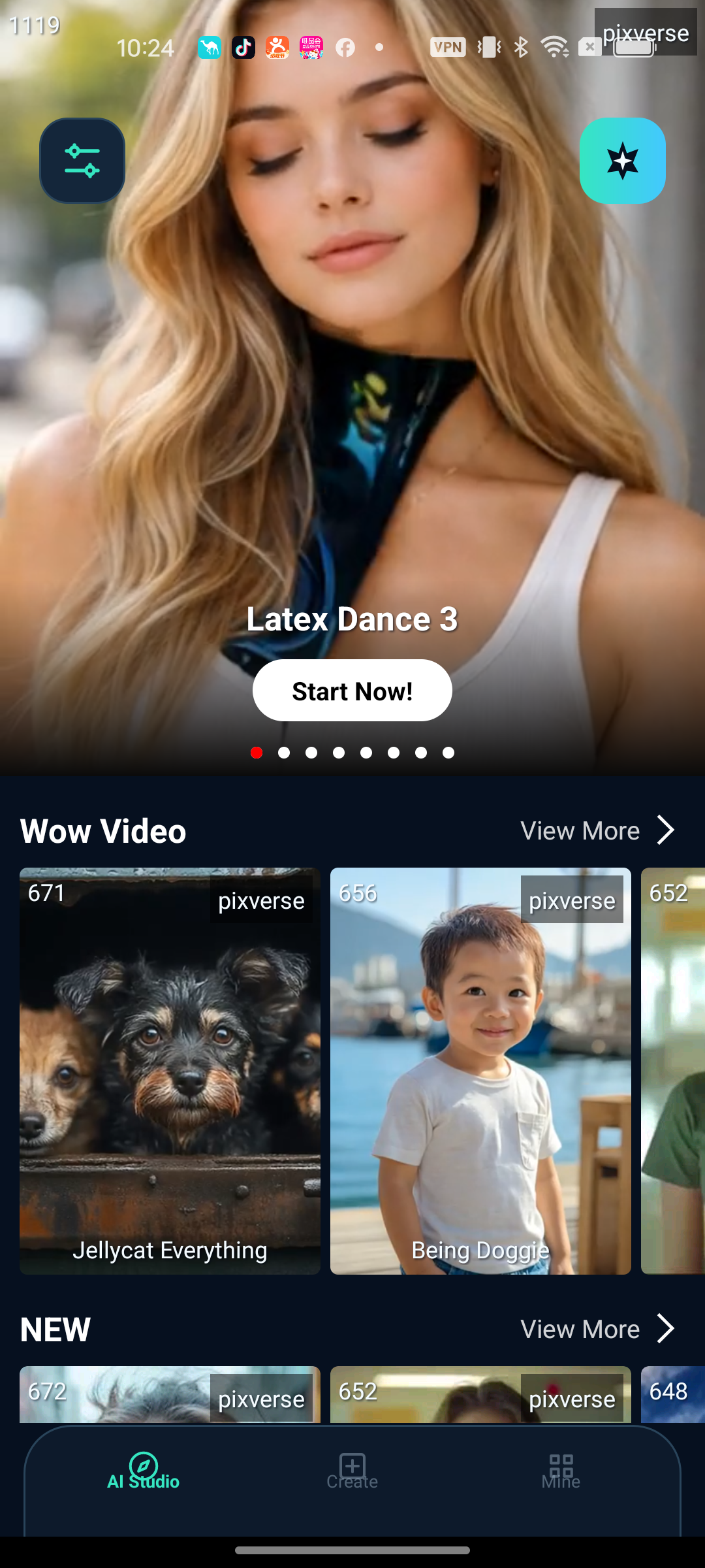 Tikiora AI effect and video template gallery